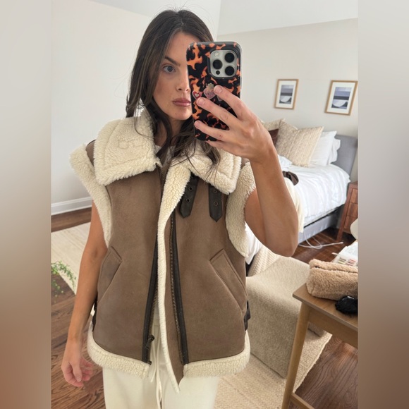 Zara Shearling Oversized vest - Picture 2 of 5
